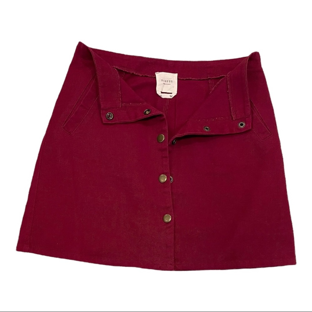 Denim mini skirt